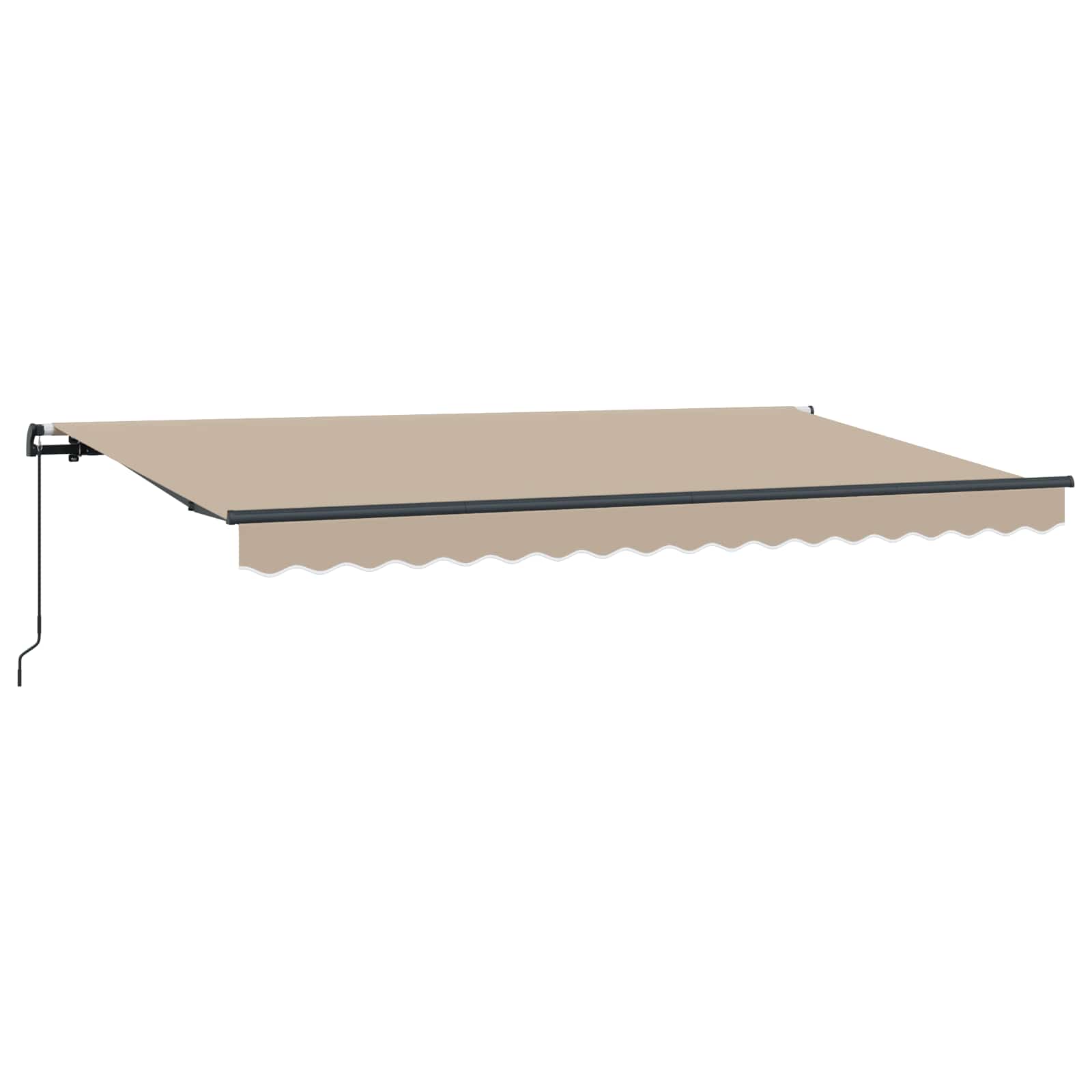 Inklapbaar Zonnescherm Beige 400 x 200 cm Stof