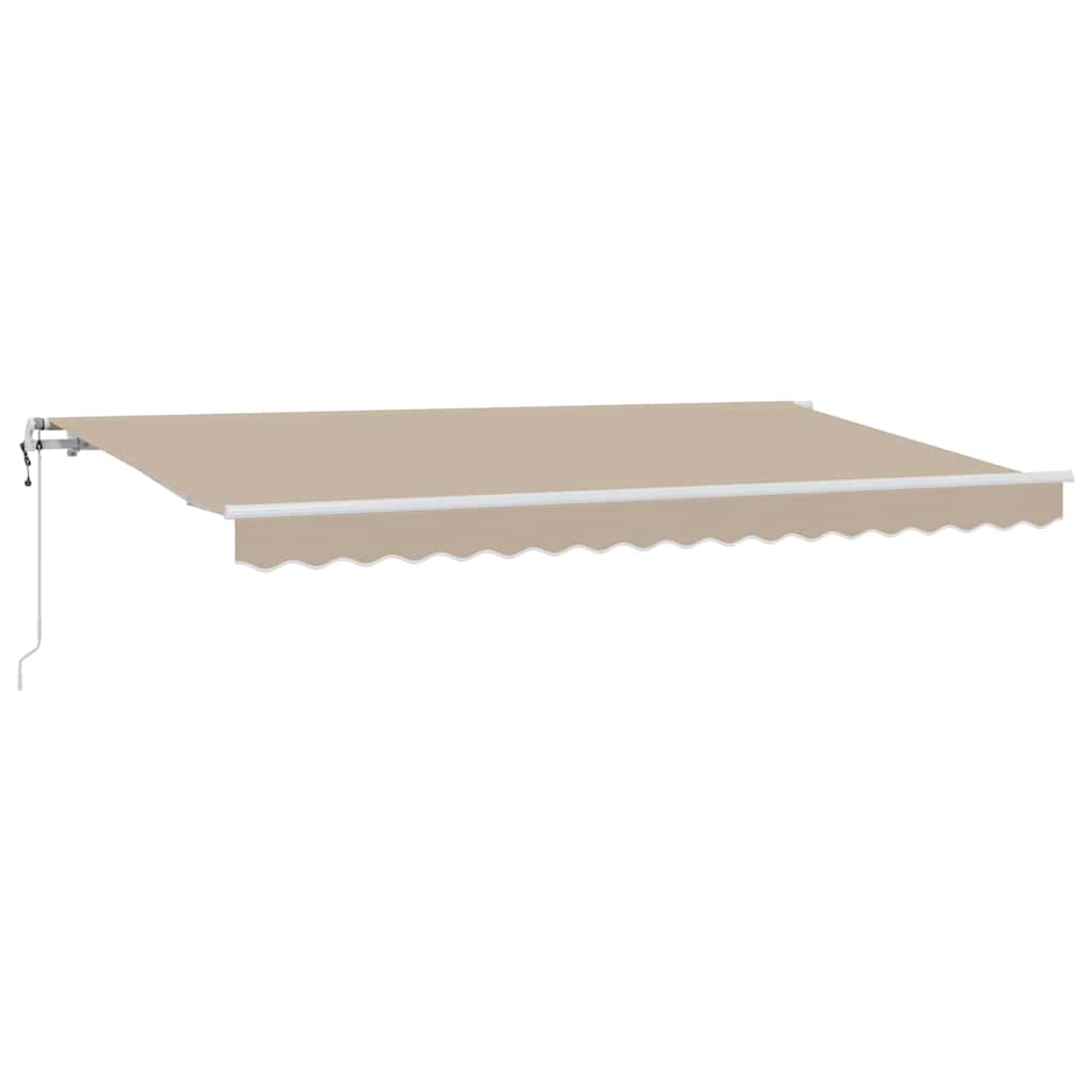 Inklapbaar Zonnescherm Beige 400 x 200 cm Stof