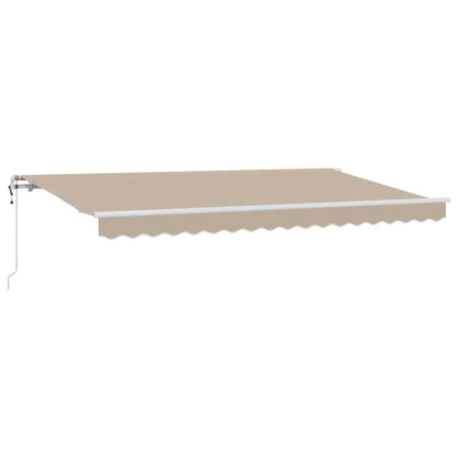 Inklapbaar Zonnescherm Beige 400 x 200 cm Stof