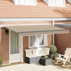 Inklapbaar Zonnescherm Beige 400 x 200 cm Stof