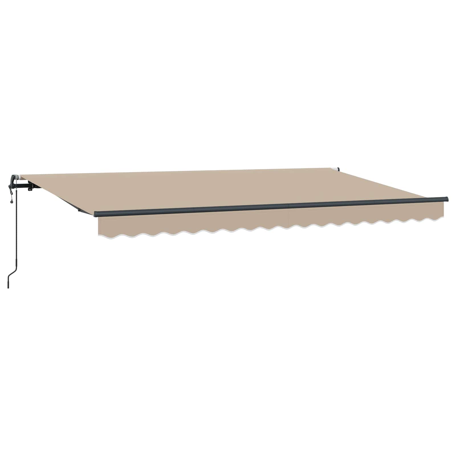 Inklapbaar Zonnescherm Beige 400 x 200 cm Stof