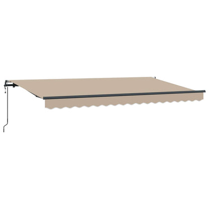 Inklapbaar Zonnescherm Beige 400 x 200 cm Stof