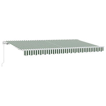 Inklapbaar Zonnescherm En 400 X 200 Cm Groen En Wit (Wit Frame) 4 x 2 m