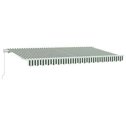 Inklapbaar Zonnescherm En 400 X 200 Cm Groen En Wit (Wit Frame) 4 x 2 m