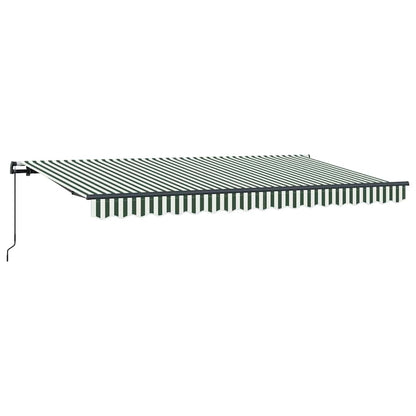 Inklapbaar Zonnescherm En 400 X 200 Cm Groen En Wit (Anthraciet Frame) 4 x 2 m