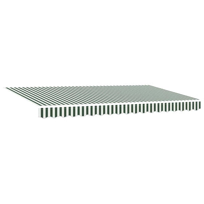 Inklapbaar Zonnescherm En 400 X 200 Cm Groen En Wit (Wit Frame) 4 x 2 m