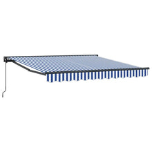 Inklapbaar Zonnescherm Blauw en Wit 300x250 cm