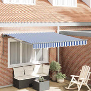 Zonnescherm inklapbaar 300x250 cm blauw wit