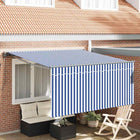 Zonnescherm inklapbaar blauw wit 300 x 250 cm