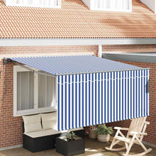 Inklapbaar Zonnescherm Blauwe en Witte Strepen Large