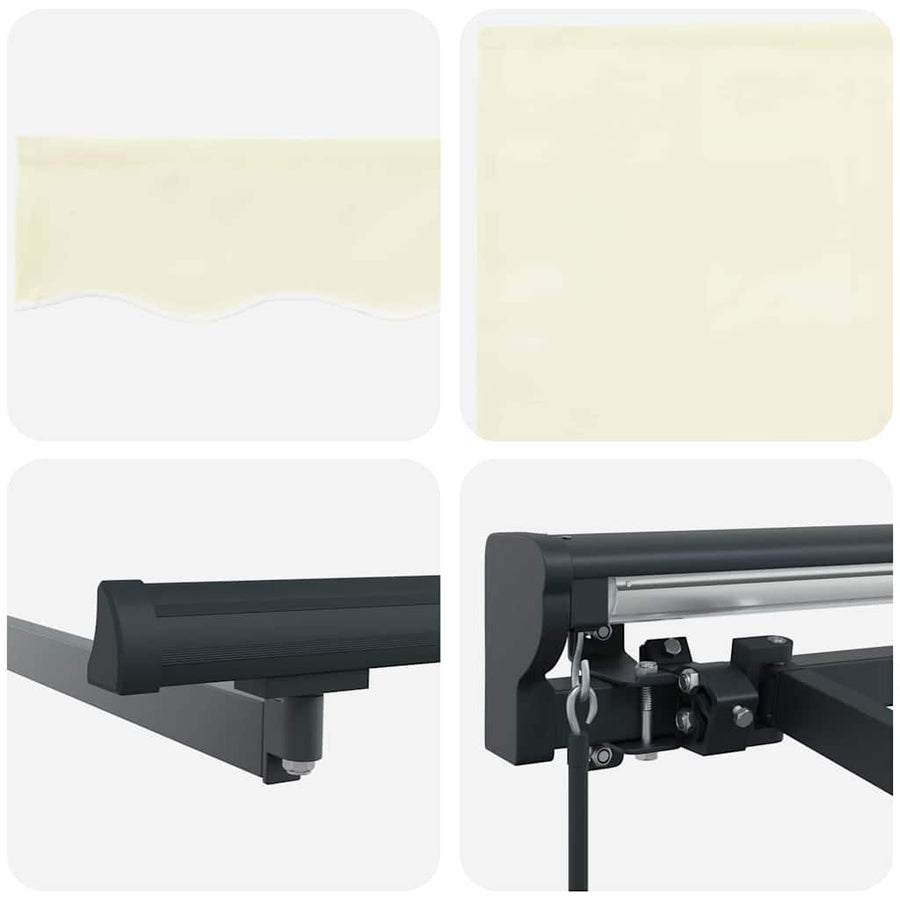 Inklapbaar Zonnescherm Crème Large Polyester