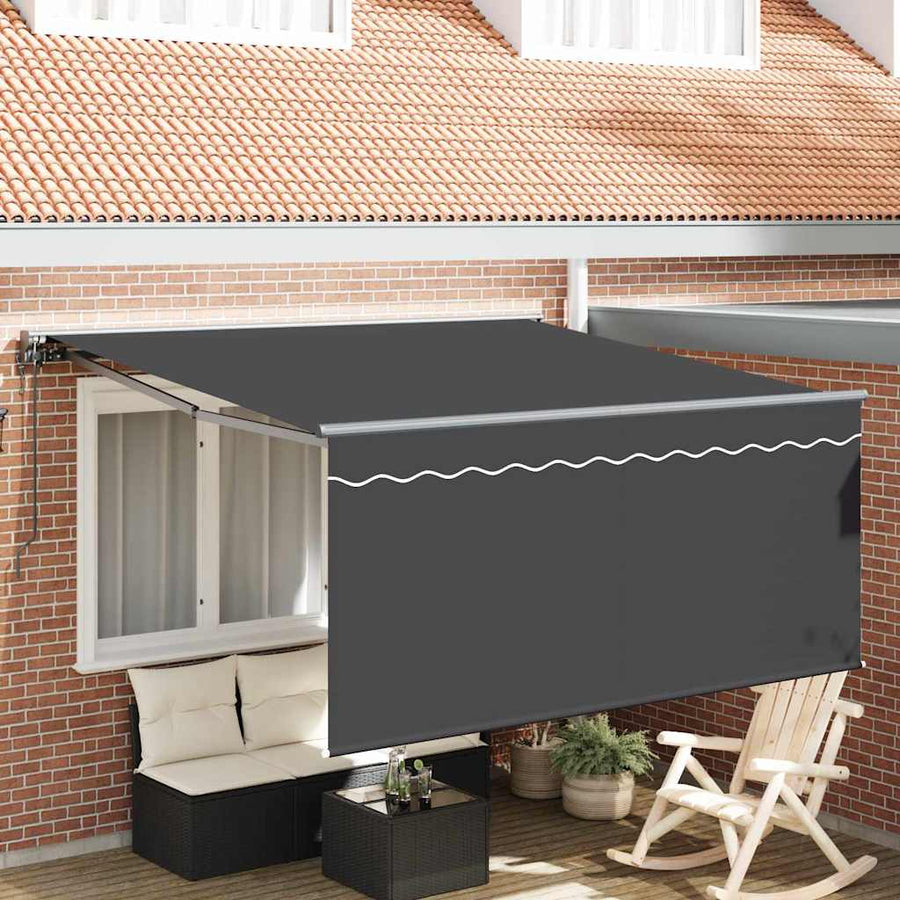 Inklapbaar Zonnescherm Antraciet 300 x 250 cm Stof