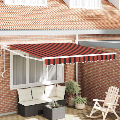 Inklapbaar Zonnescherm Gestreept Oranje en Bruin 300 x 250 cm