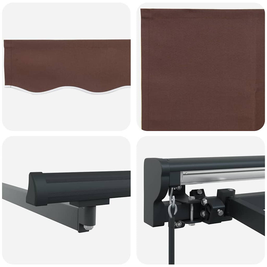 Inklapbaar Zonnescherm Bruin 300x250 cm Polyester