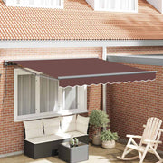 Zonnescherm inklapbaar 300x250 cm bruin polyester