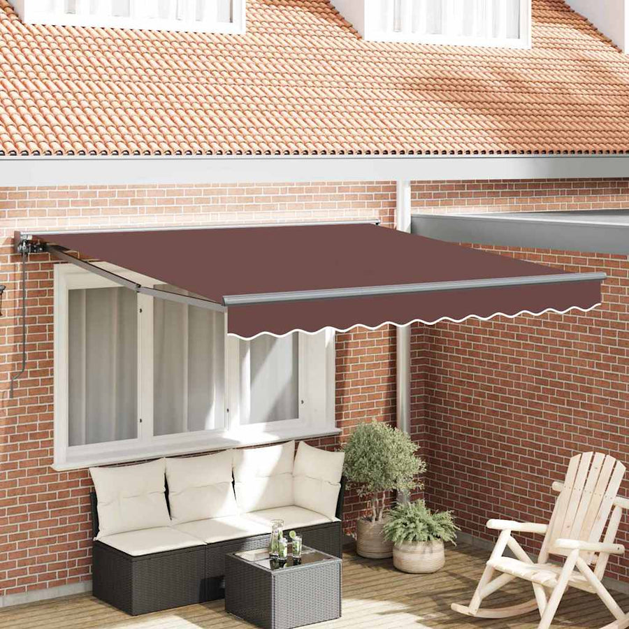 Inklapbaar Zonnescherm Bruin 300x250 cm Polyester