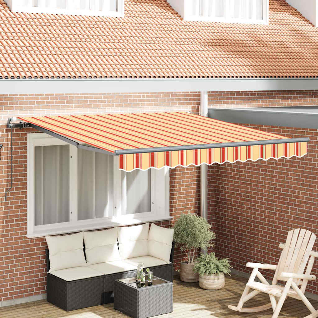 Inklapbaar Zonnescherm geel en oranje 300 x 250 cm Stof