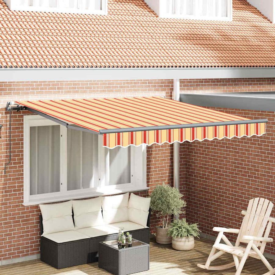 Inklapbaar Zonnescherm geel en oranje 300 x 250 cm Stof