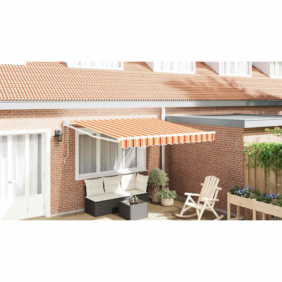 Inklapbaar Zonnescherm Gestreept Geel en Oranje 300 x 250 cm