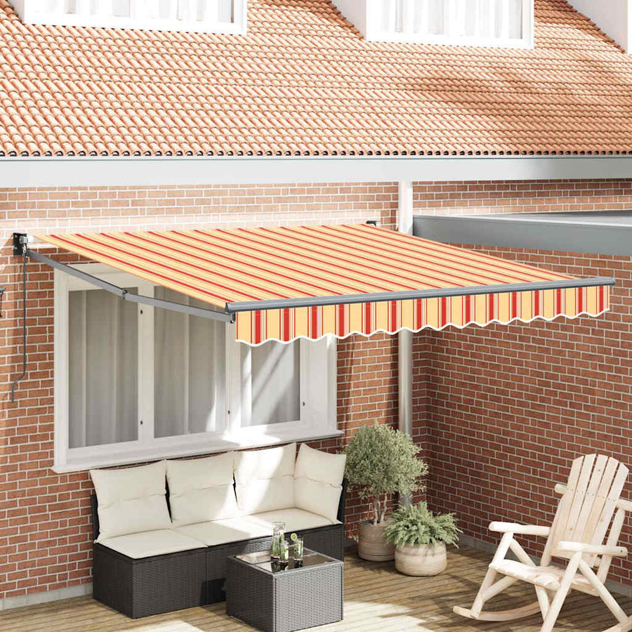 Inklapbaar Zonnescherm Gestreept Geel En Oranje 300 X 250 Cm