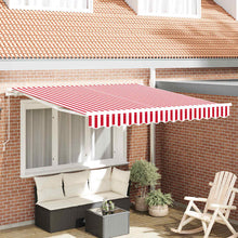 Inklapbaar Zonnescherm Rood en Wit 300 x 250 cm