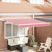 Inklapbaar Zonnescherm Rood en Wit 300 x 250 cm Stof