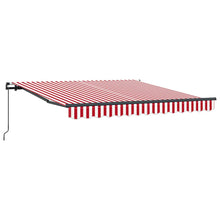 Handmatige Zonnescherm Rood en wit 300 x 250 cm Stof