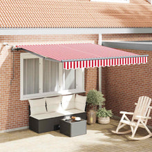 Inklapbaar Zonnescherm Met Stof Rood En Wit 300 x 250 cm