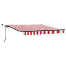 Inklapbaar Zonnescherm Met Stof Rood En Wit 300 x 250 cm