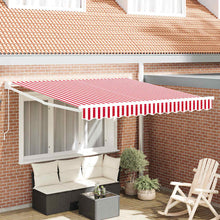 Inklapbaar Zonnescherm Gestreept Rood En Wit 300 X 250 Cm Rood En Wit