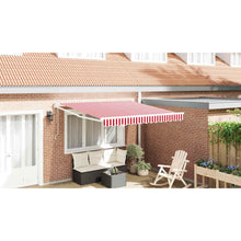 Inklapbaar Zonnescherm Gestreept Rood en Wit 300 x 250 cm