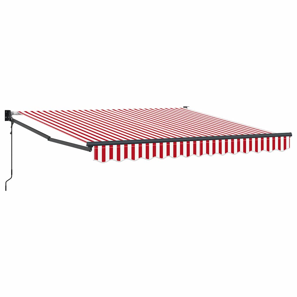 Inklapbaar Zonnescherm Rood en Wit 300 x 250 cm