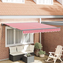 Inklapbaar Zonnescherm Rood en Witte Streep 300x250 cm