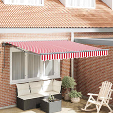 Inklapbaar Zonnescherm Rood en Witte Streep 300x250 cm Metaal