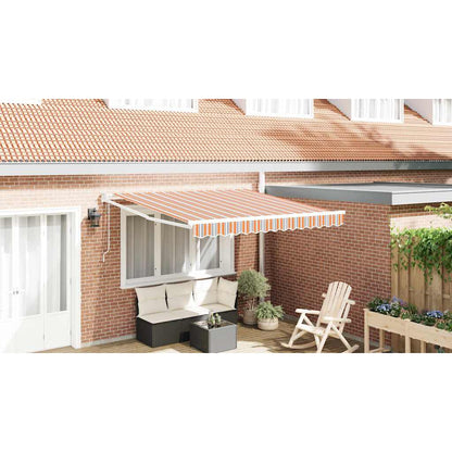 Inklapbaar Zonnescherm Multikleur 300 X 250 Cm Stof Oranje/Grijs/Blauw Wit