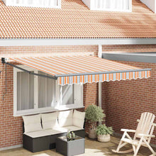 Inklapbaar Zonnescherm Multikleur 300 X 250 Cm Oranje/Grijs/Blauw Wit