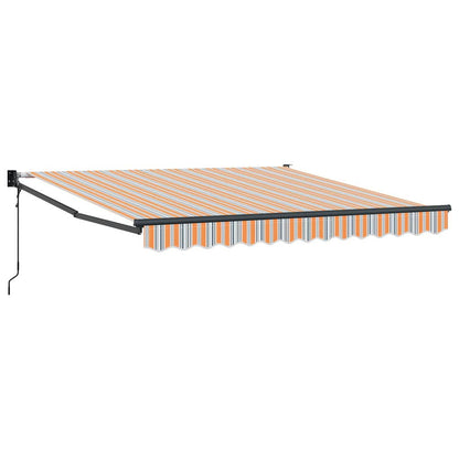 Inklapbaar Zonnescherm Multikleur 300 X 250 Cm Oranje/Grijs/Blauw Wit