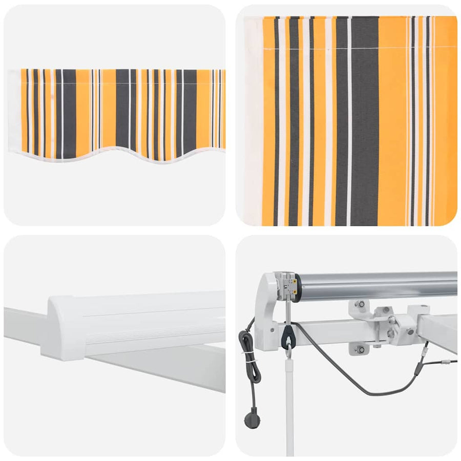 Inklapbaar Zonnescherm Multikleur 300 x 250 cm Stof en Metaal