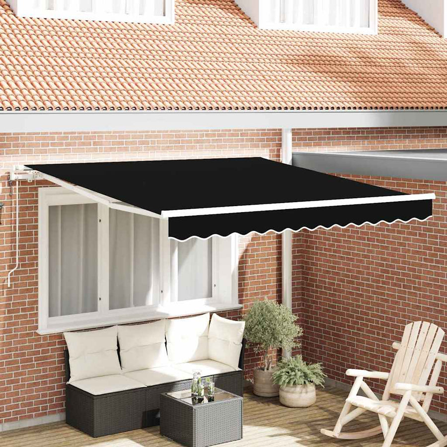 Inklapbaar Zonnescherm Zwart 300 x 250 cm Stof