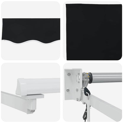 Markies Zwart 3 x 2,5 m Polyester en metaal