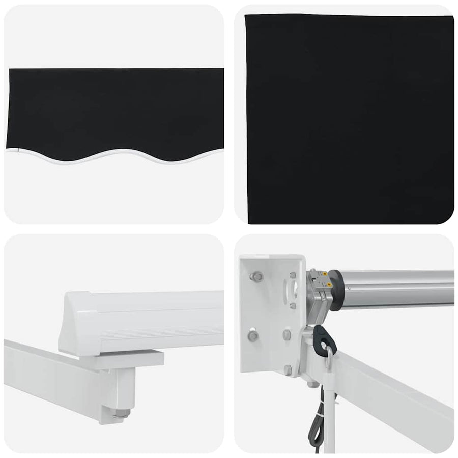 Markies Zwart 3 x 2,5 m Polyester en metaal