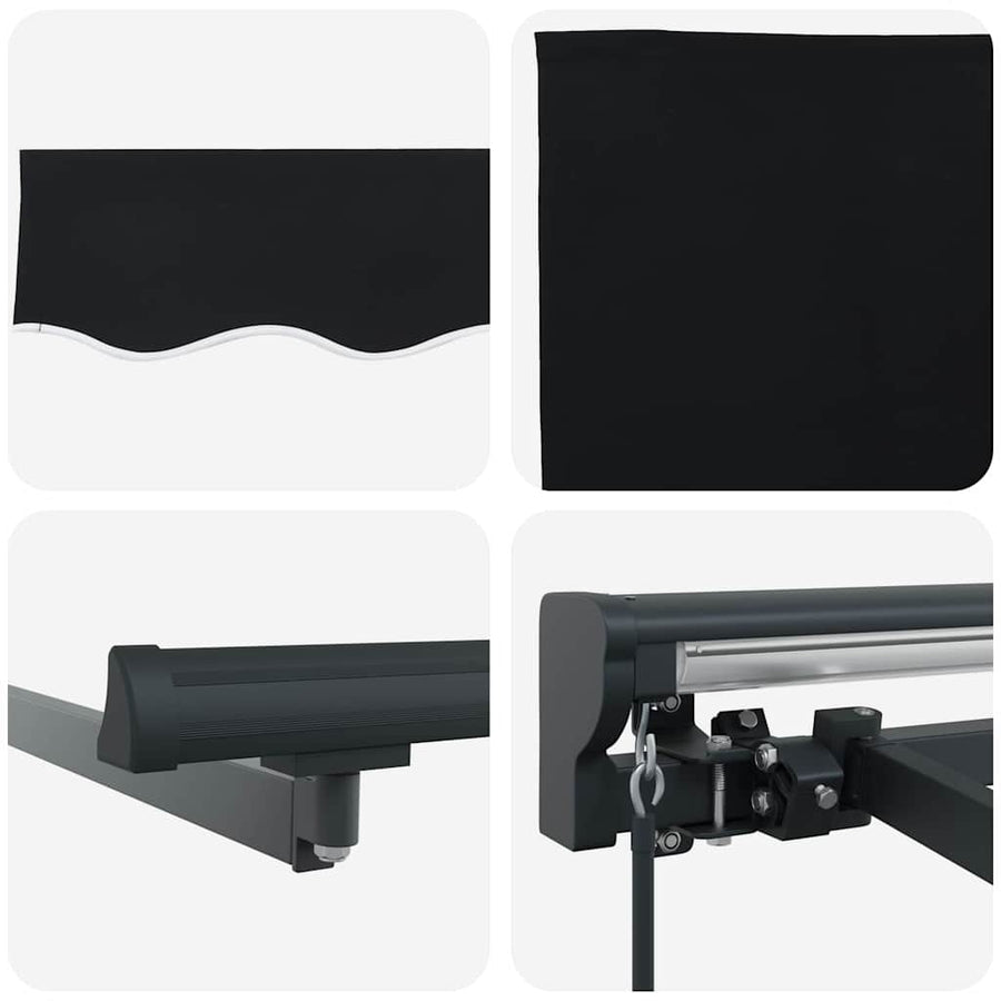 Inklapbaar Zonnescherm Zwart 300x250 cm Polyester