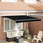 Zonnescherm inklapbaar 300x250 cm zwart polyester