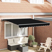 Zonnescherm inklapbaar 300x250 cm zwart polyester