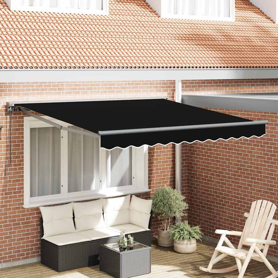 Inklapbaar Zonnescherm Zwart 300x250 cm Polyester