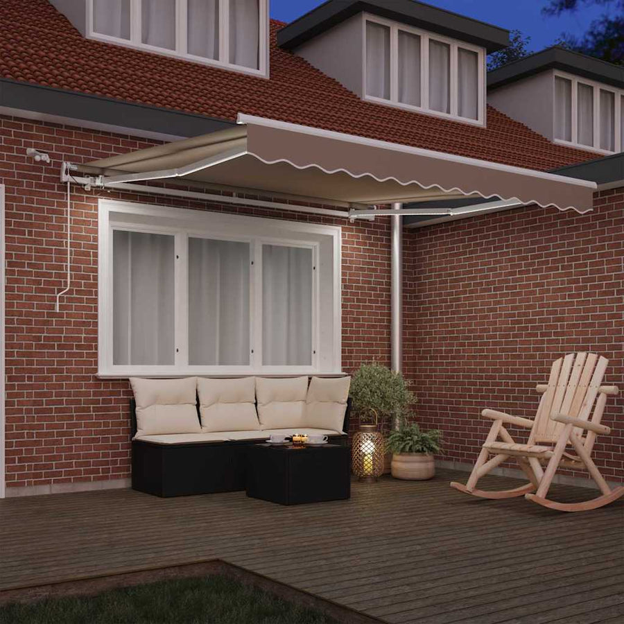 Inklapbaar Zonnescherm Beige 300 x 250 cm Polyester en Metaal