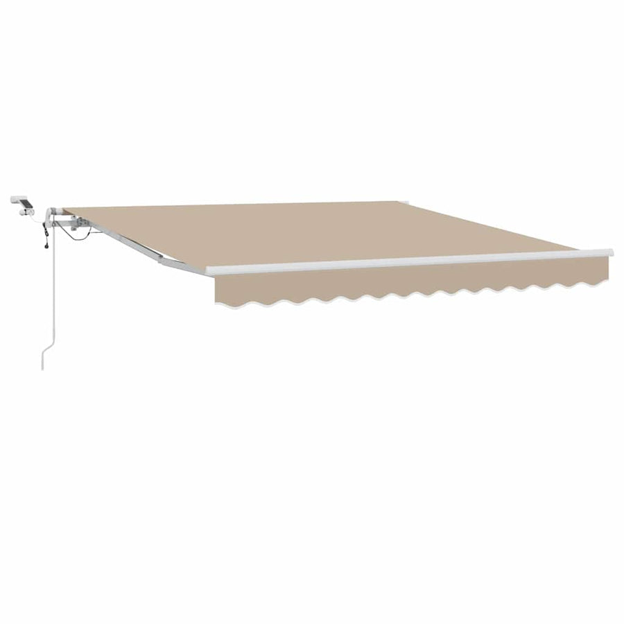 Inklapbaar Zonnescherm Beige 300 x 250 cm Polyester en Metaal