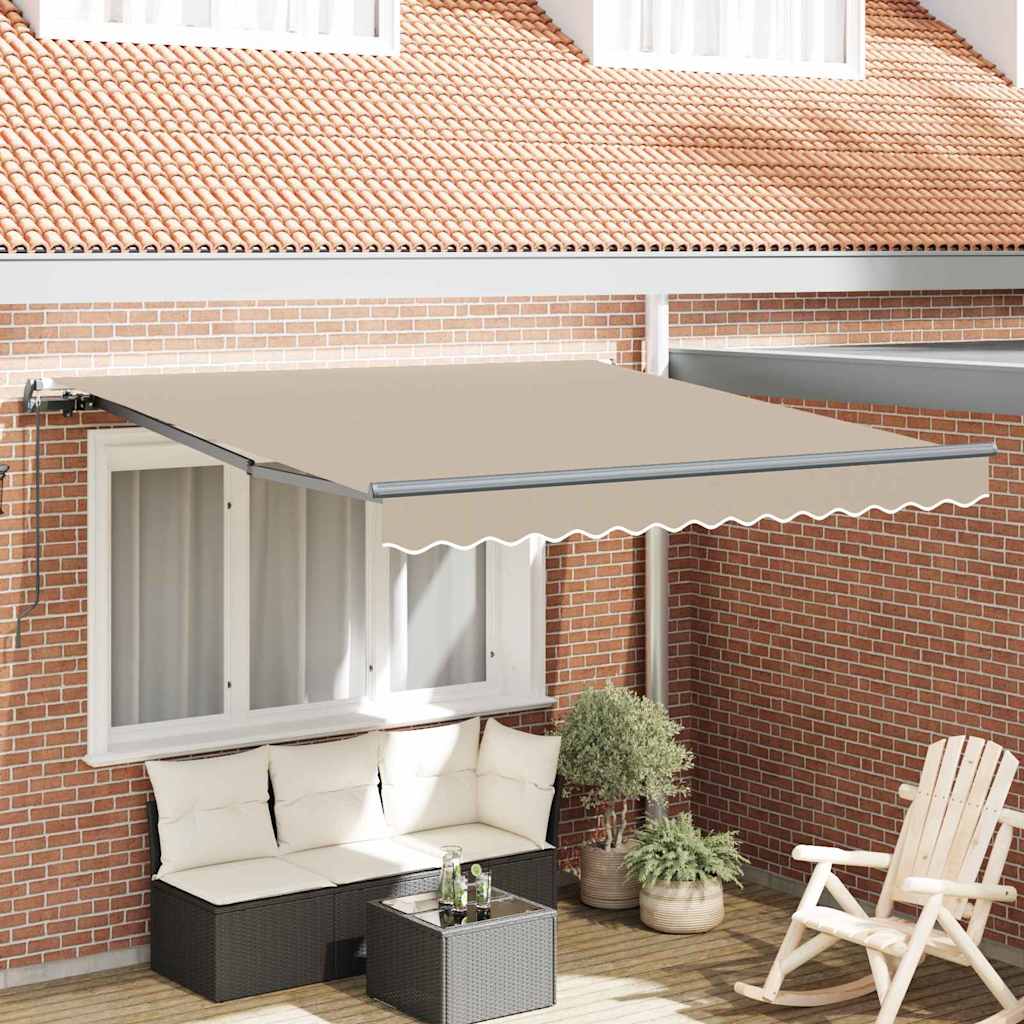 Inklapbaar Zonnescherm Beige 300 x 250 cm Stof