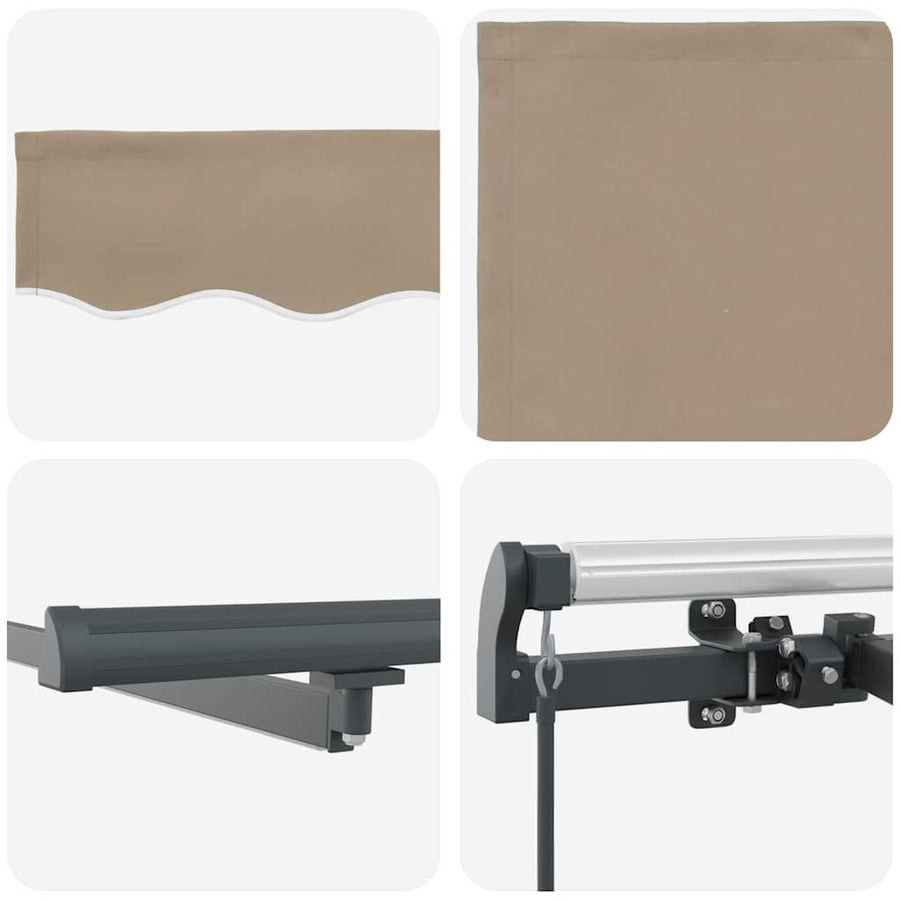 Inklapbaar Zonnescherm Beige 300 x 250 cm Stof