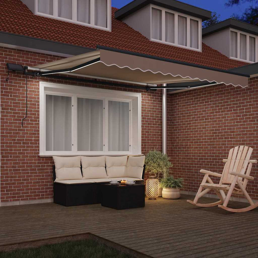 Inklapbaar Zonnescherm Beige 300 x 250 cm Stof